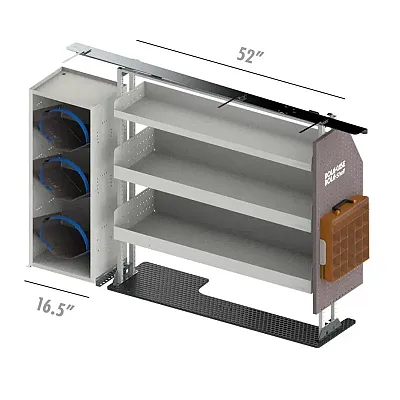 ROLACASE RSLLRHVPA Van Shelving Hvac Bin Package