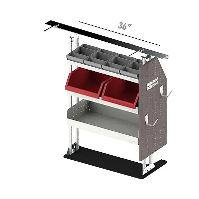 ROLACASE RSLRFSPPA Van Shelving Service Bin Package