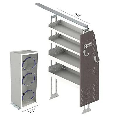 ROLACASE RSMRSHVPA Van Shelving Hvac Bin Package