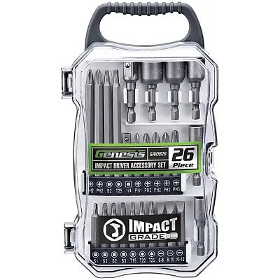 Genesis(Tm) Gaidb26 26-Piece Impact Driver Accessory Set