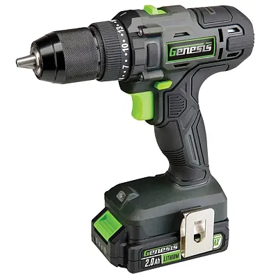 Genesis Glcd2012B 20-Volt Cordless Li-Ion 2-Speed 1/2-In. Drill Driver, Glcd2012