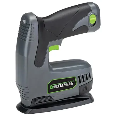 Genesis Glsn08B 8-Volt Li-Ion Cordless Electric Stapler/Nailer With Battery Pack