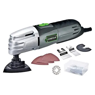 Genesis Gmt15A 1.5-Amp Multipurpose Oscillating Tool With 19-Piece Accessory Set