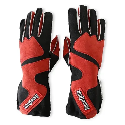 RACEQUIP 355015 2-Lyr Sfi-5 Glove Lrg Red