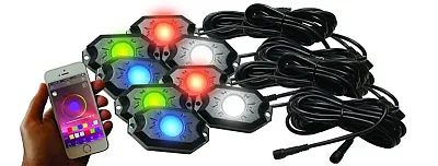 RACESPORT LT 8PRGBW New 8-Pod Rgb+W Hi-Power Rock Light