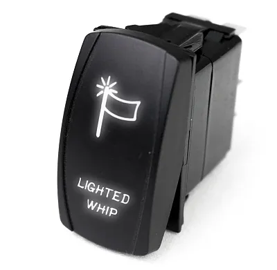 RACESPORT LT LJ61W Led Rocker Switch W/ White Led Radi
