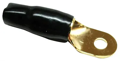 Ring Terminal 1/0Ga. 10Pcs. Gold;Black Sleeve;Xscorpion