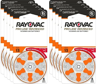 Rayovac Proline Advanced Hearing Aid Batteries | Size 13 (60 pack) 13CR-6PROUSC