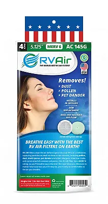 RV AIR INC. AC145G Oem Cut Round W/Ctr Hole Ac Filter