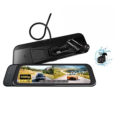 Rydeen R10-Spl 10-In. Dual-Channel Digital Rearview Mirror Monitor With Touch Sc