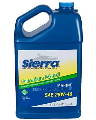 SIERRAMARINE 1894004 25W40 Oil - 5 Qt