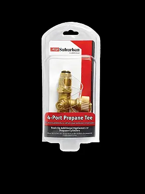 SUBURBAN MFG LPPOLTEE 4-Port Propane Tee-- Inlet: Female