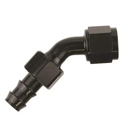 SPEEDFX 520445BK -4An X 45 Blk Push-On Hose End