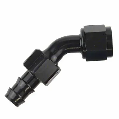 SPEEDFX 520645BK -6An X 45 Blk Push-On Hose End