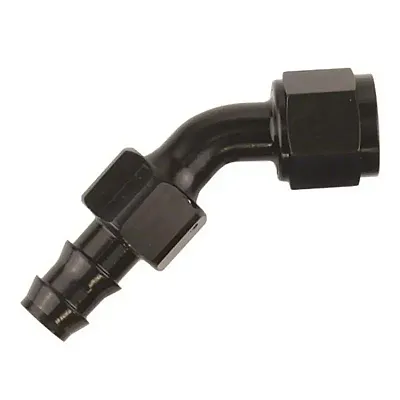 SPEEDFX 520845BK -8An X 45 Blk Push-On Hose End