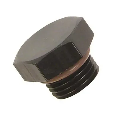 SPEEDFX 560414BK -4An Blk St Thrd(O-Ring) Plg