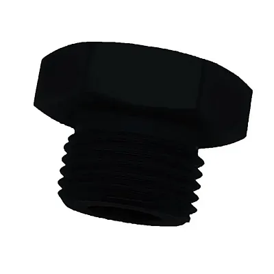 SPEEDFX 560814BK -8An Blk St Thrd(O-Ring) Plg