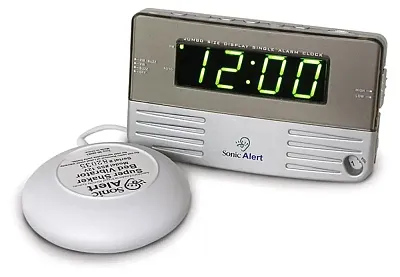 Sonic Alert Sonic Boom SB200ss Vibrating Travel Alarm Clock
