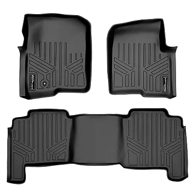 Smartliner Front/2Nd Row Floor Mats For '04-'08 Ford F-150 Supercrew/ '06-'08 Li