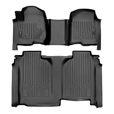 Smartliner Floor Liners Front/2Nd Row 2019-2025 Silverado Crew Cab With Transmis
