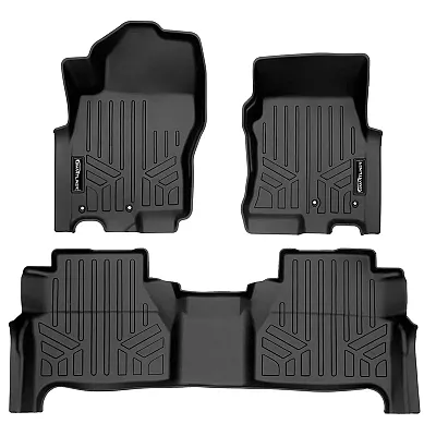 Smartliner Floor Liners Front/2Nd Row 2022???2025 Nissan Frontier Crew Cab (Blac