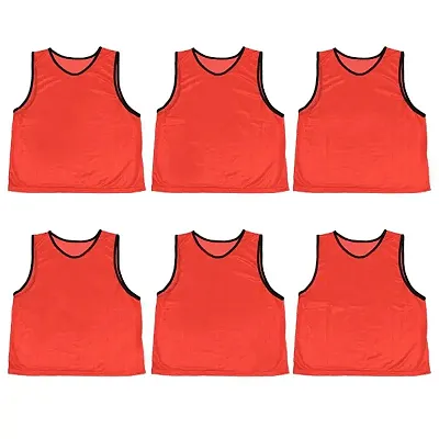 6-pack Adult Scrimmage Pinnies, Red SBAS-502