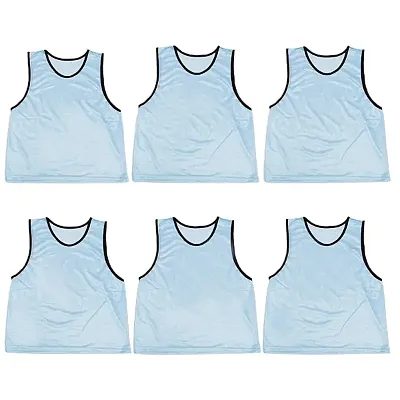 6-pack Adult Scrimmage Pinnies, Light Blue SBAS-505