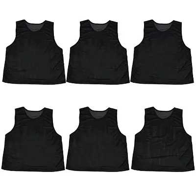6-pack Adult Scrimmage Pinnies, Black SBAS-507