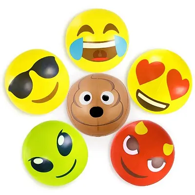 18&#039; Emoji Beach Bums, 6-pack SBEA-108