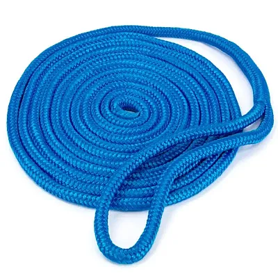 15' Double-Braided Nylon Dockline, Blue SBOA-201