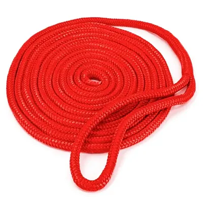 15&#039; Double-Braided Nylon Dockline, Red SBOA-204