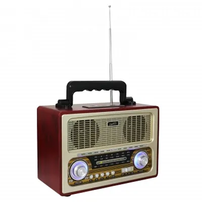 SuperSonic Vintage Retro Multifunction Bluetooth Speaker with Rechargeable Batte