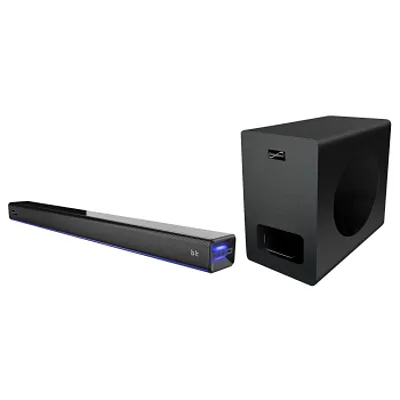 SuperSonic 2.1 Channel Bluetooth Soundbar with Ambient Lighting and Wireless Sub