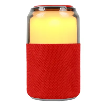 SuperSonic SobaBoom Multi-Color Glowing Speaker in Red with LED Lights