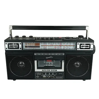 Super Sonic Retro 4 Band Radio Speaker &amp; Cassette Player With Bluetooth in B