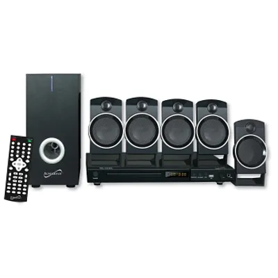 Supersonic 5.1 Channel DVD Home Theater System with USB Input and Karaoke Functi