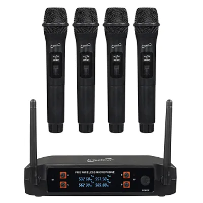SuperSonic 2.4G 4 Channel Wireless Microphone System