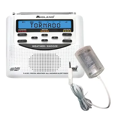 Midland WR120 NOAA Weather Alert Radio & Strobe WX68S