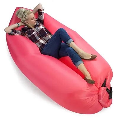 Inflatable Camping Couch, Salmon SCAM-303