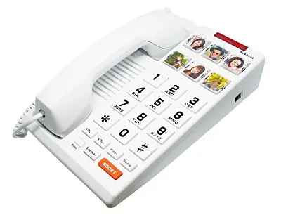 Cetis H3000-W Big Button 6-Photo Analog Speakerphone