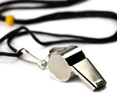 Stainless Steel Coach&#039;s Whistle with Lanyard  SCOA-001