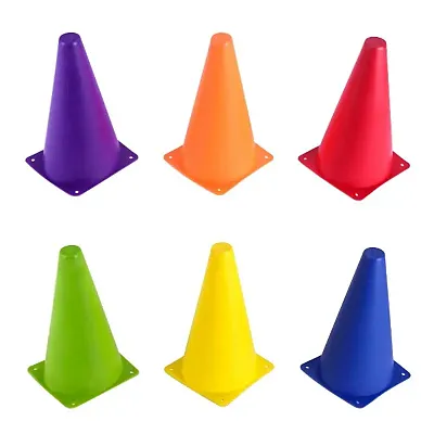 Set of 6 - 9' Sport Cones in Vivid Colored Vinyl  SCOA-003