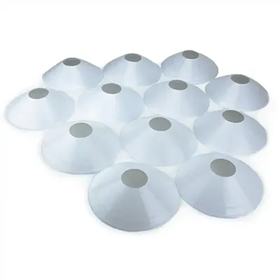 Set of 12, Two-Inch Tall White Field Cones SCOA-103