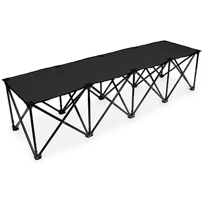 6-Foot Portable Folding 4 Seat Bench, Black SCOA-706