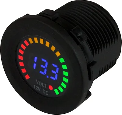 SEA DOG 421617 Round Voltage Meter 5V-15Vdc - W/Ra