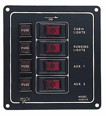 SEA DOG 4220101 Aluminum Switch Panel-Vertical