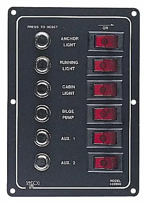 SEA DOG 4228001 Aluminum Circuit Breaker Panel