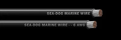 SEA DOG 8006010 6 Awg Black 25Ft Battery Cable