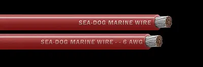 SEA DOG 8006020 6 Awg Red 25Ft Battery Cable