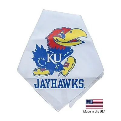 Smart Dog Products Kansas Jayhawks White Pet Bandana
